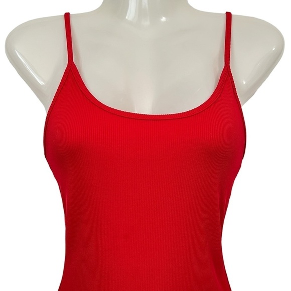Forever 21 Red Ribbed Bodysuit Size Small - Picture 3 of 9